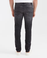 Jean Straight Fit Mid-Rise Slim Leg Matte Black for Men - Gray 332G007 - 5