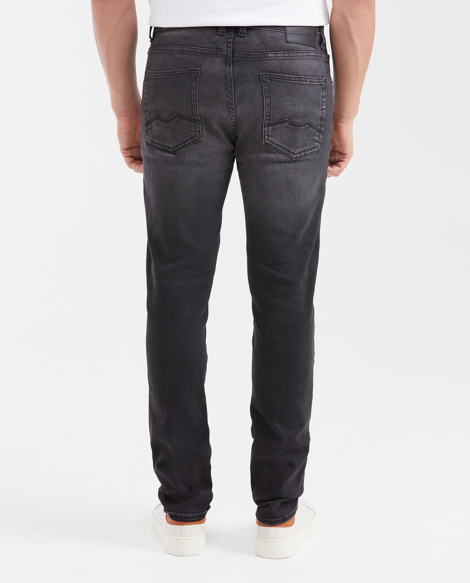 Jean Straight Fit Mid-Rise Slim Leg Matte Black for Men - Gray 332G007 - 5