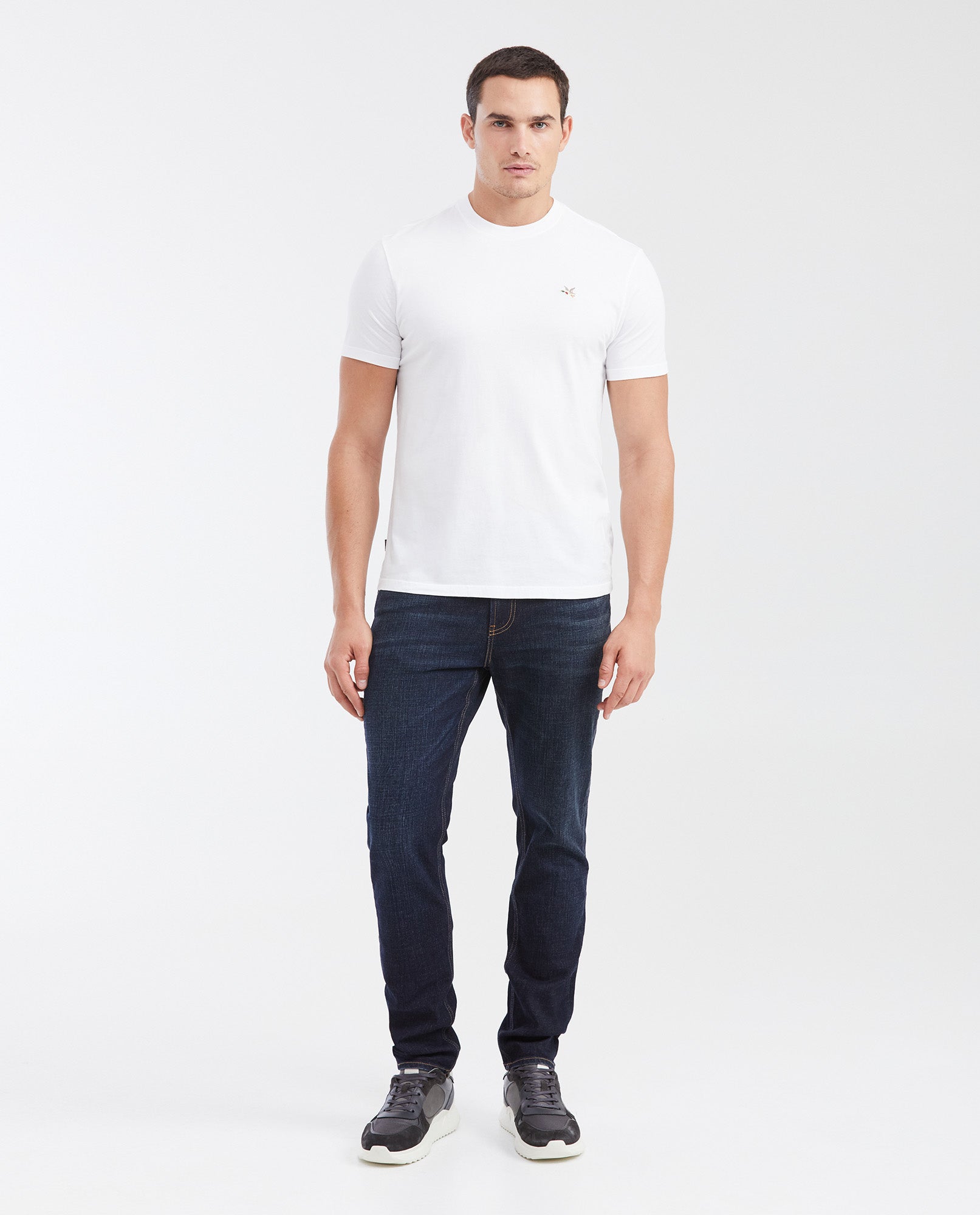 Men's Morrison Straight Fit Slim Boot Jeans in Ultra Dark Cross-Weave Comfort 332G008 - 2