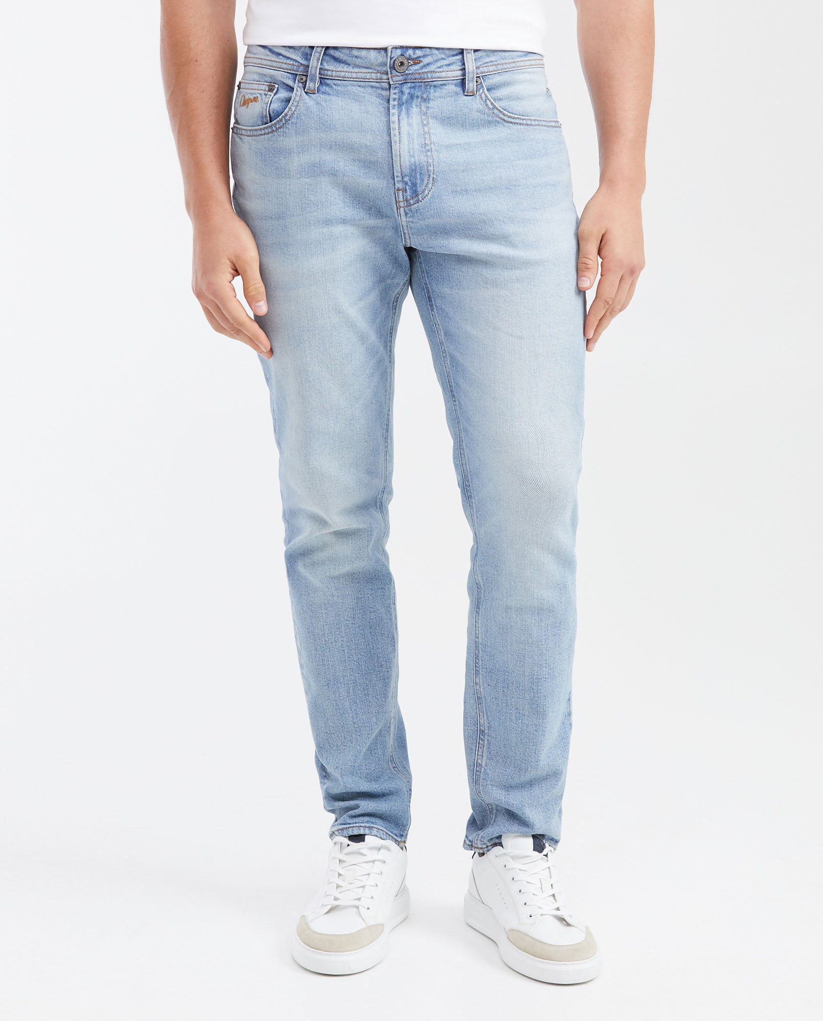 Jean Straight Fit Mid Rise Slim Leg Light Blue for Men - Blue 332G010 - 1