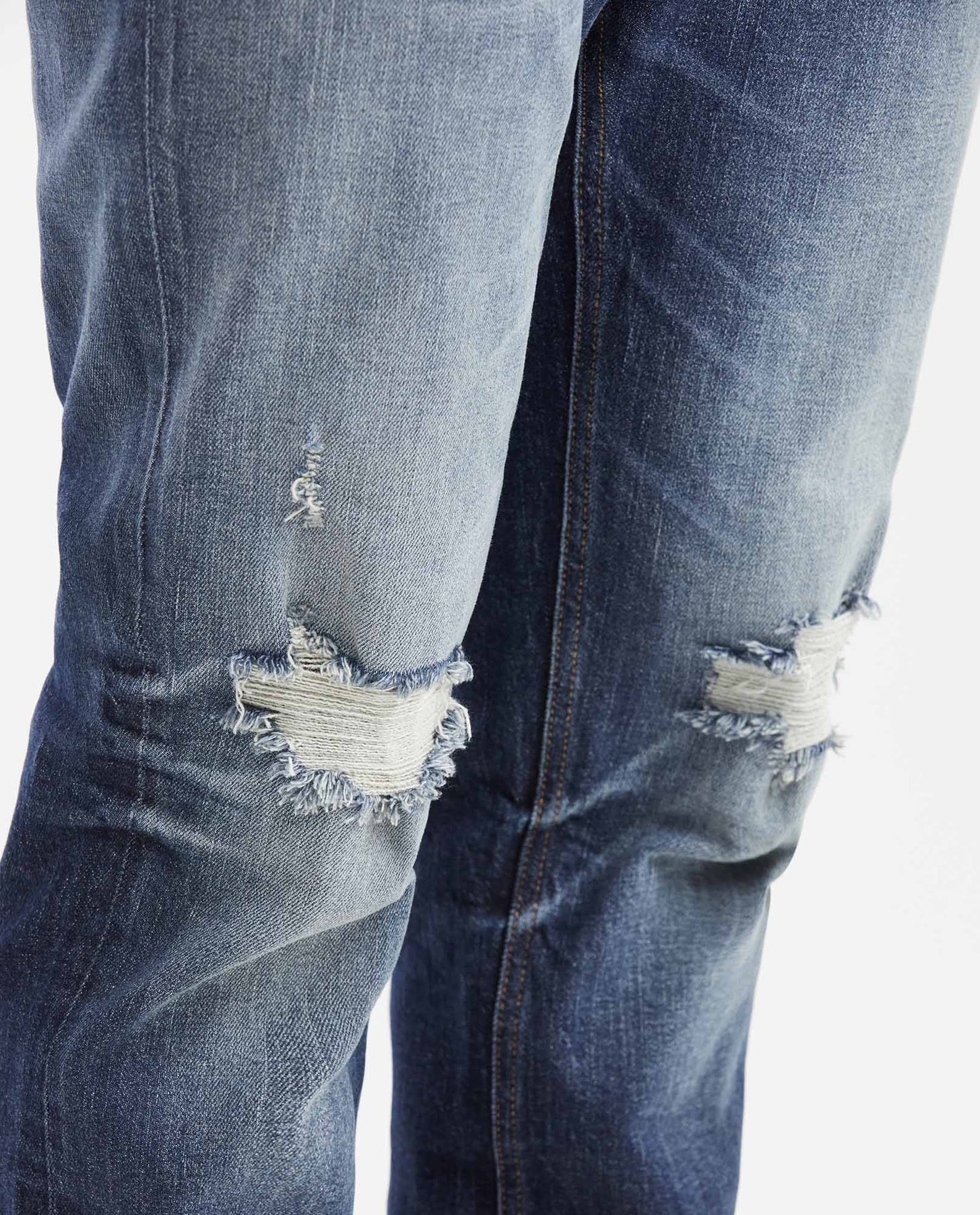 Men's Jeans Straight Fit Mid - Rise Boot Cut Ultra Dark - Blue - 5