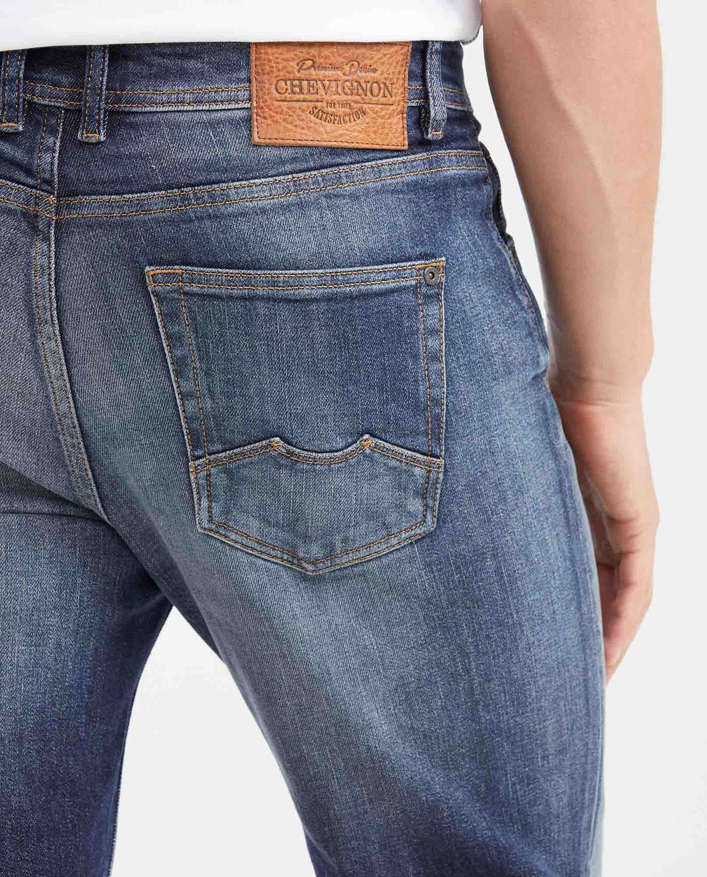 Men's Jeans Straight Fit Mid - Rise Boot Cut Ultra Dark - Blue - 7