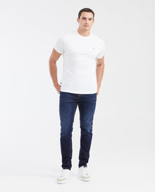 Slim Fit Mid-Rise Dark Blue Slim Leg Jeans for Men - Blue 332G012 - 2