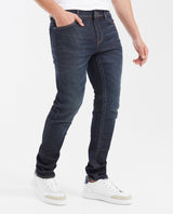Men's Ultra Dark Blue Slim Fit Mid-Rise Slim Leg Jeans - Blue 332G015 - 3