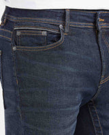 Men's Ultra Dark Blue Slim Fit Mid-Rise Slim Leg Jeans - Blue 332G015 - 4