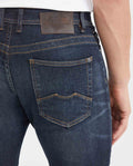 Men's Ultra Dark Blue Slim Fit Mid-Rise Slim Leg Jeans - Blue 332G015 - 6