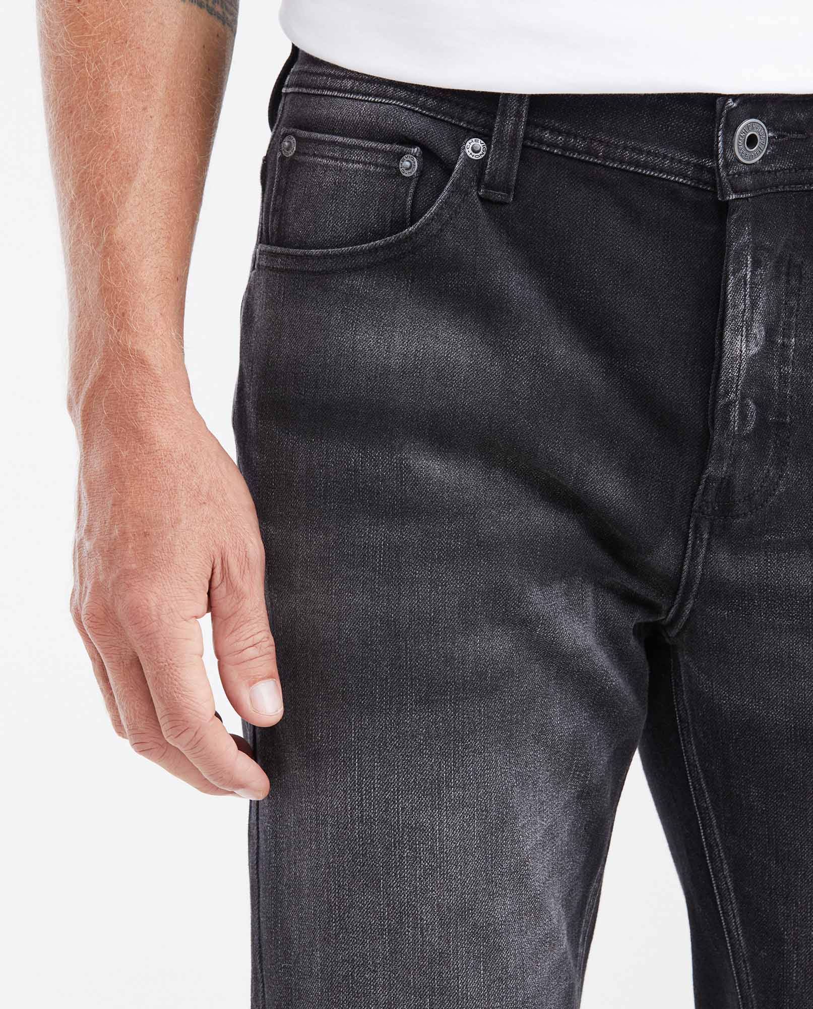 Jean Super Slim Fit Low Rise Super Slim Leg Black for Men - Gray 332G023 - 3