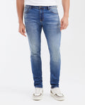 Men's Rider Super Slim Fit Jeans in Medium Wash Stretch with Recycled Materials 332G025 - 1