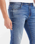Men's Rider Super Slim Fit Jeans in Medium Wash Stretch with Recycled Materials 332G025 - 3