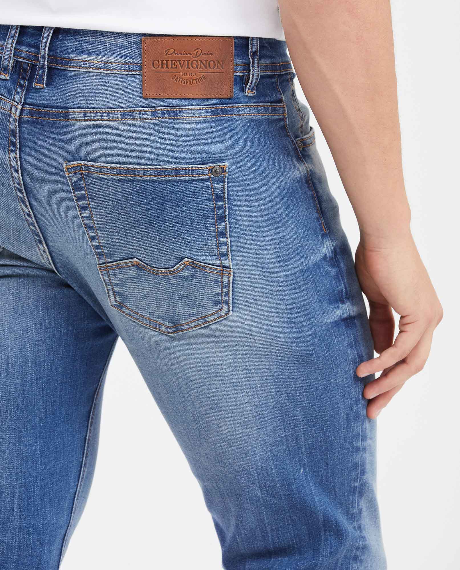 Men's Rider Super Slim Fit Jeans in Medium Wash Stretch with Recycled Materials 332G025 - 5