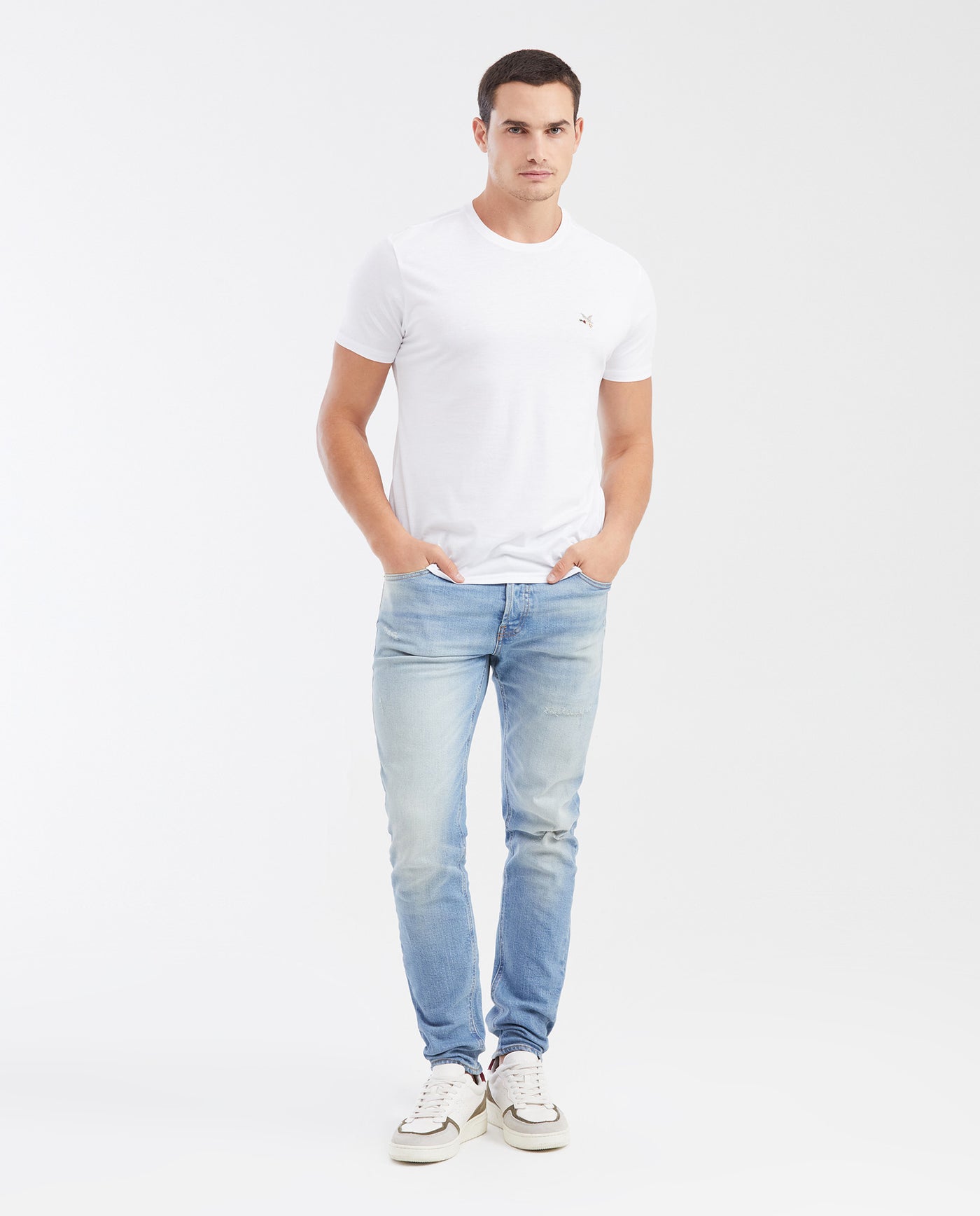 Jean Super Slim Fit Low Rise Super Slim Leg Light Blue Vintage Wash for Men - Blue 332G030 - 2