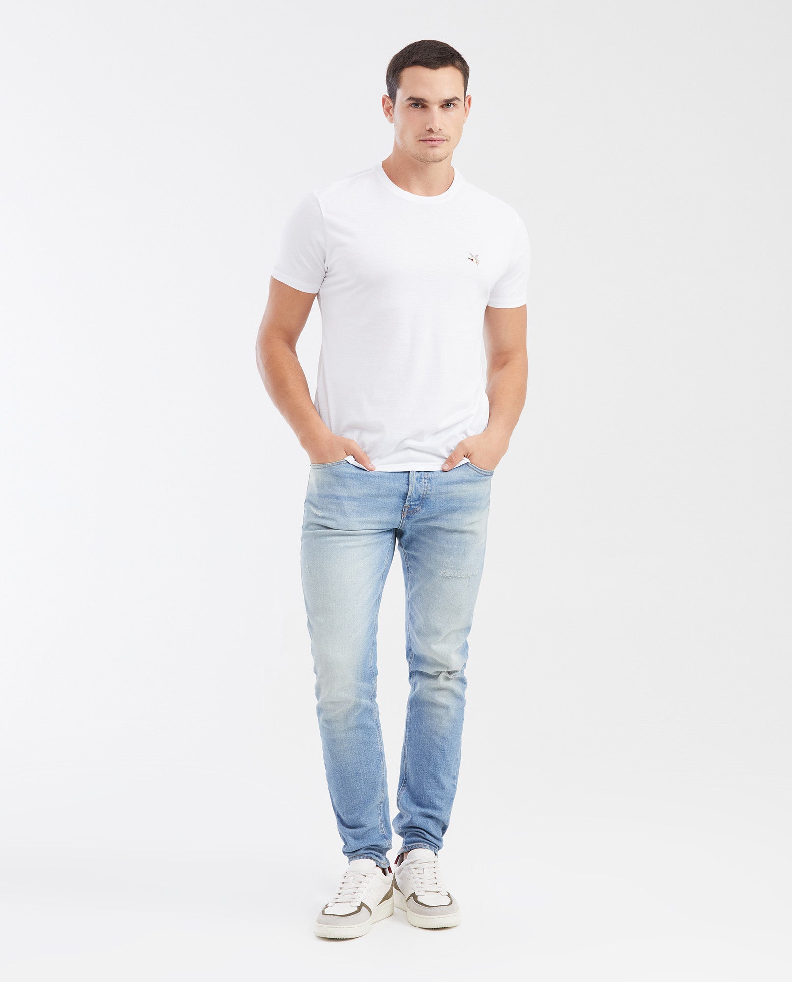 Jean Super Slim Fit Low Rise Super Slim Leg Light Blue Vintage Wash for Men - Blue 332G030 - 2