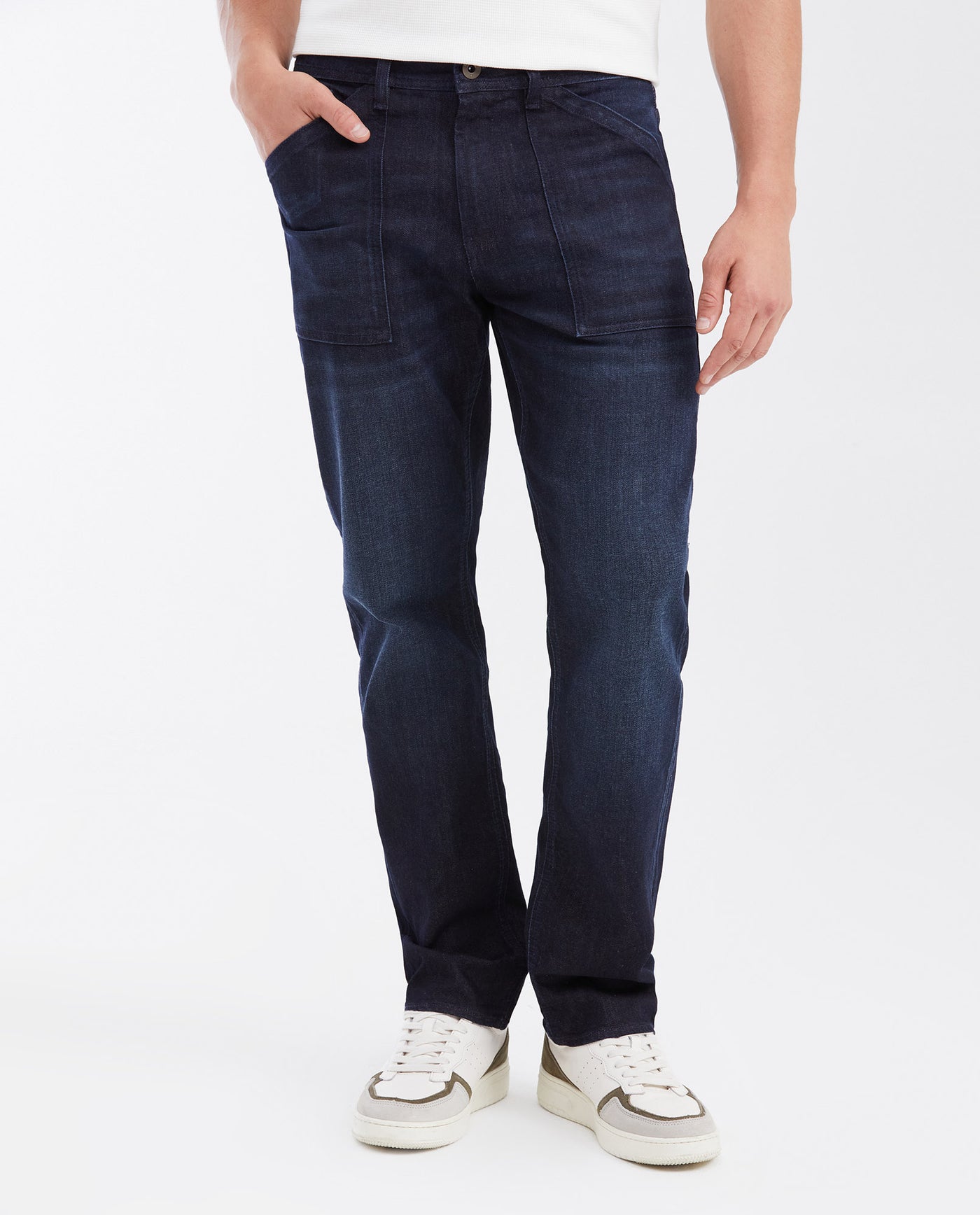 Men's Jeans Relaxed Fit, Boot Cut- Ultra Dark Blue 332G032 - 1