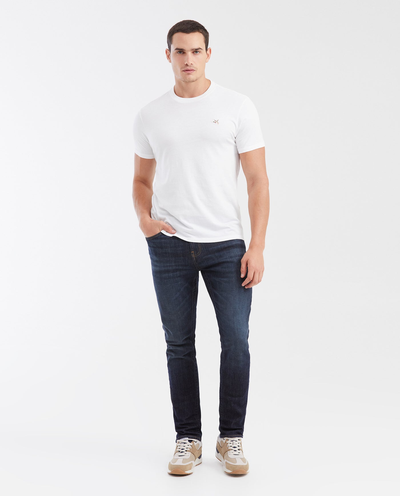 Slim Fit Mid-Rise Ultra Dark Blue Slim Leg Jeans for Men - Blue 332G033 - 2