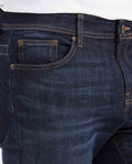 Slim Fit Mid-Rise Ultra Dark Blue Slim Leg Jeans for Men - Blue 332G033 - 3