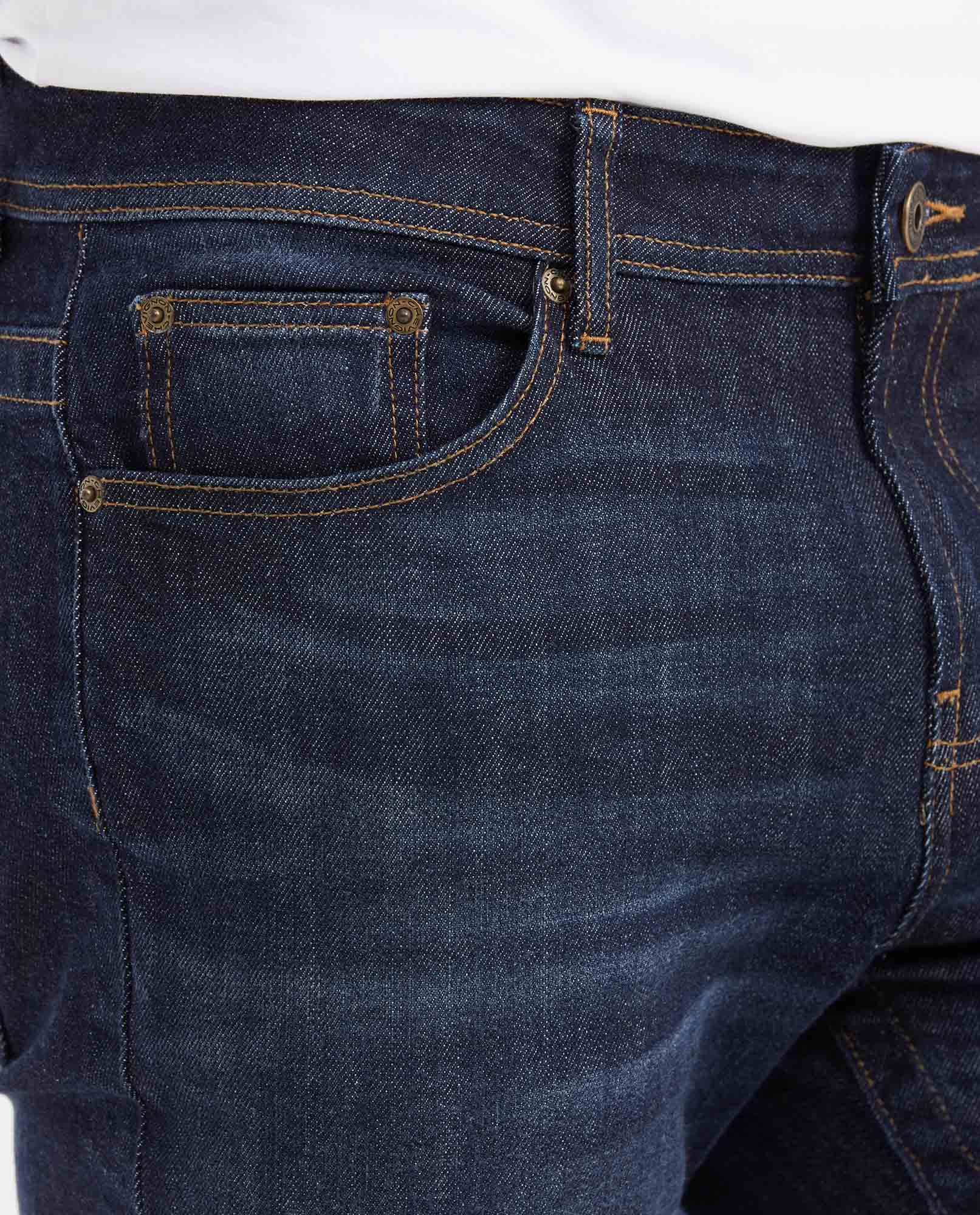 Slim Fit Mid-Rise Ultra Dark Blue Slim Leg Jeans for Men - Blue 332G033 - 3