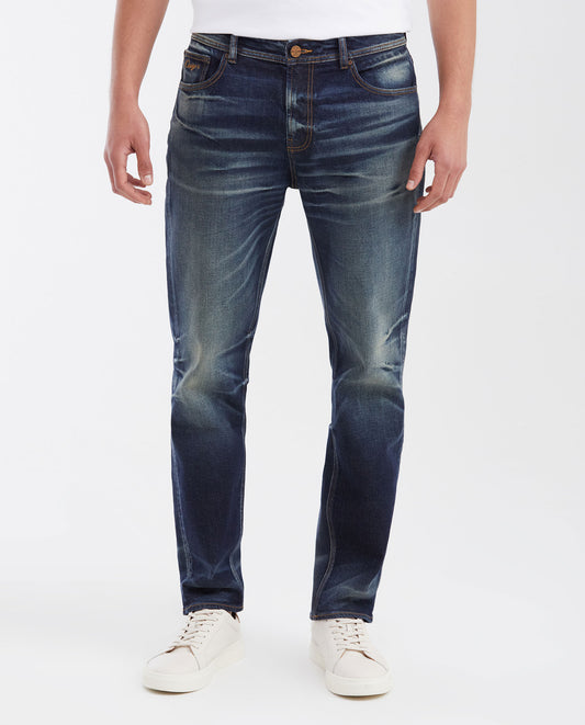 Men's Jeans Straight Fit Boot Cut - Dark Blue Vintage Wash 63_332G451_AZU194052_0