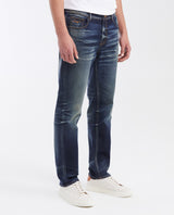 Men's Jeans, Straight Fit, Boot Cut - Dark Blue Vintage Wash 332G451 - 3