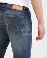 Men's Jeans, Straight Fit, Boot Cut - Dark Blue Vintage Wash 332G451 - 6