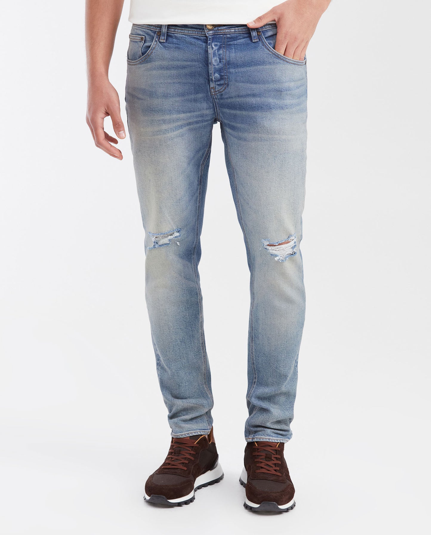 Men's Jeans Super Slim Fit, Low Rise, Super Slim Leg - Light Blue - 1