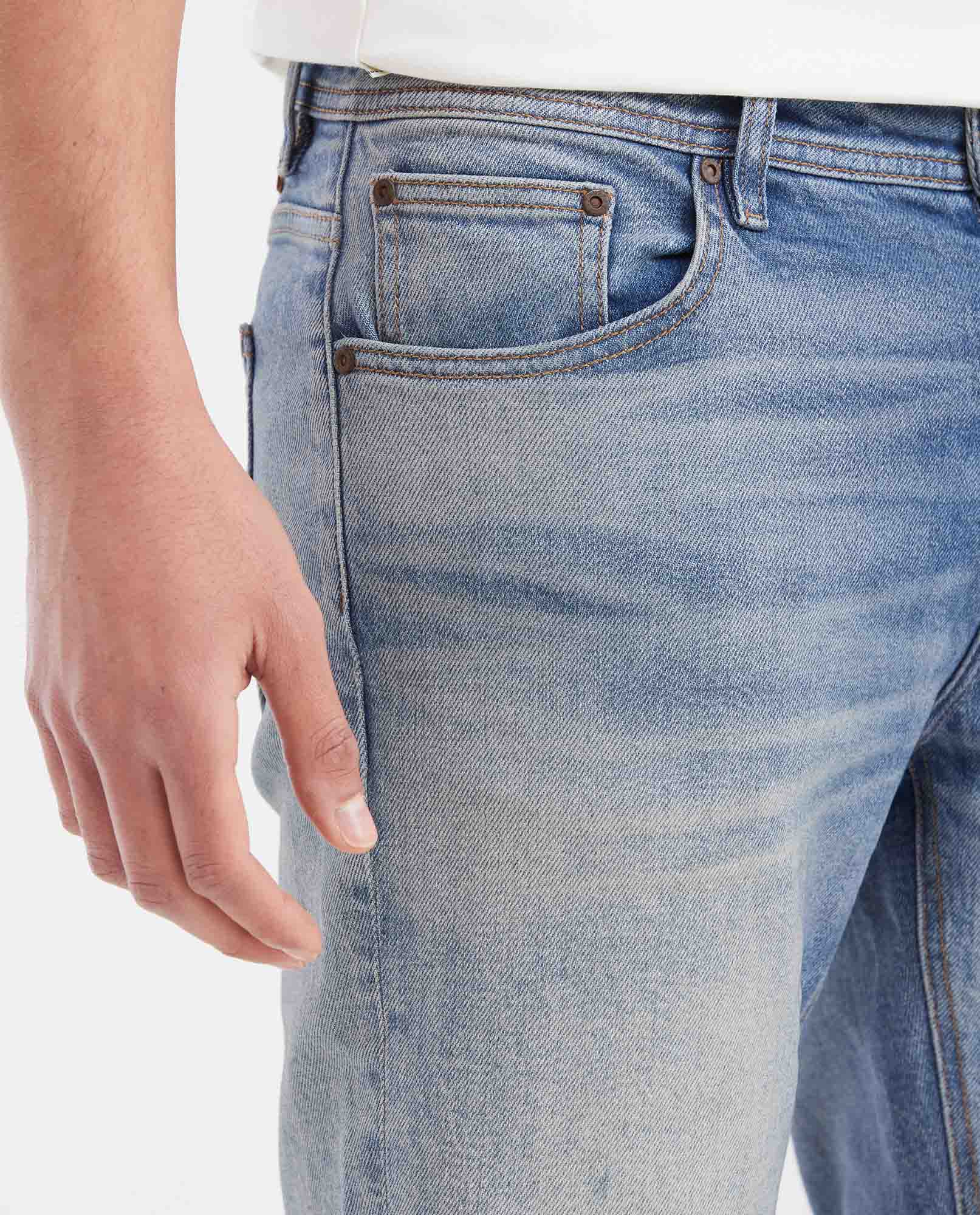 Men's Jeans Super Slim Fit, Low Rise, Super Slim Leg - Light Blue - 3