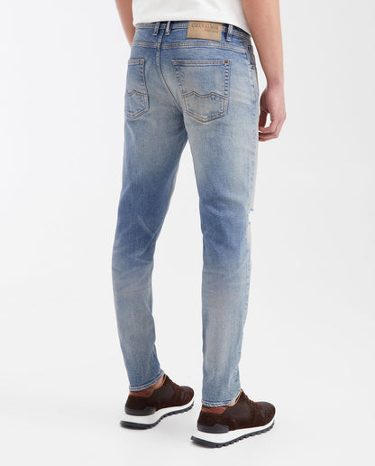 Men's Jeans Super Slim Fit, Low Rise, Super Slim Leg - Light Blue - 4