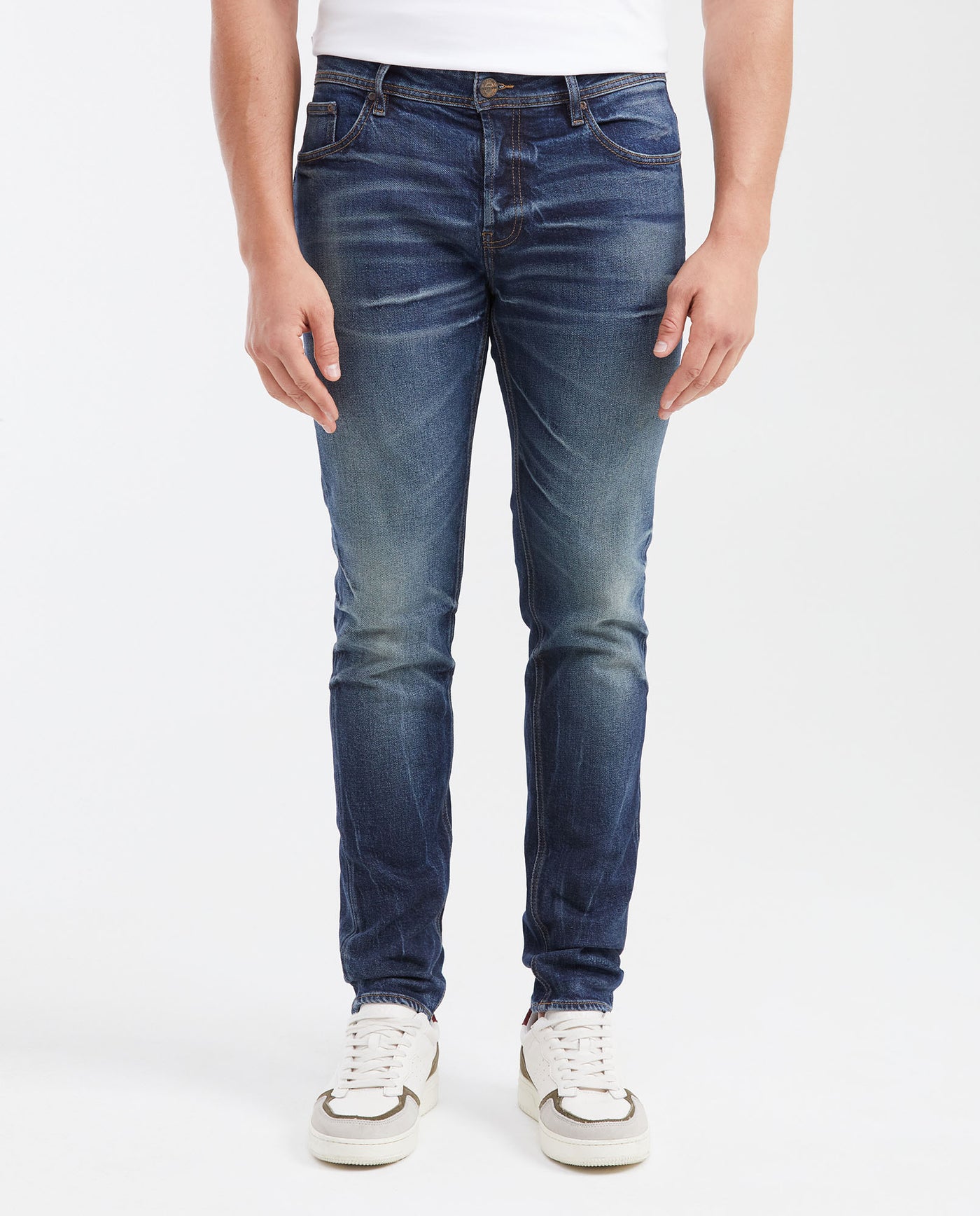 Jean Super Slim Fit Low Rise Super Slim Leg Medium Blue Vintage for Men - Blue 332G453 - 1