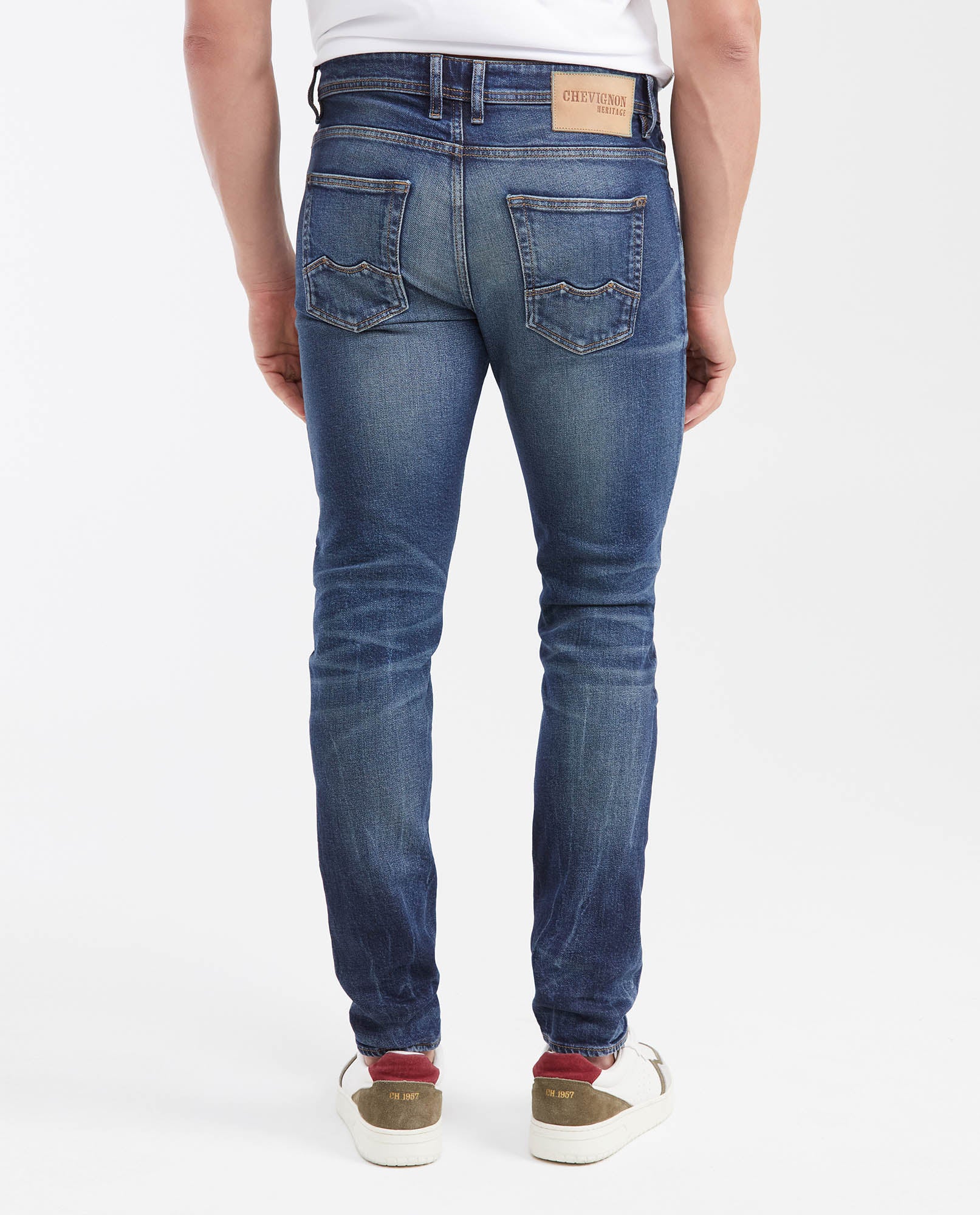 Jean Super Slim Fit Low Rise Super Slim Leg Medium Blue Vintage for Men - Blue 332G453 - 4