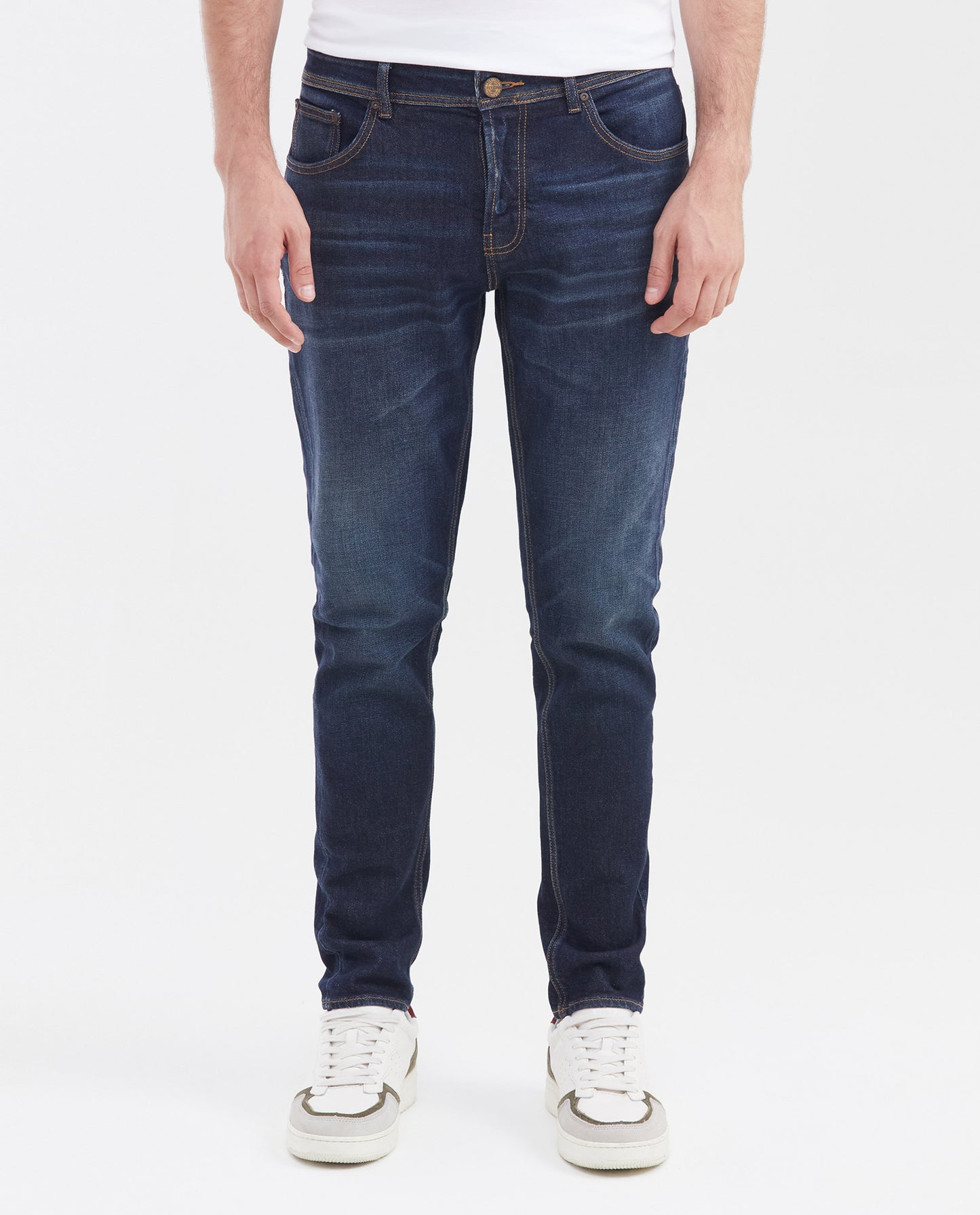 Men's Jeans Super Slim Fit, Low Rise, Super Slim Leg - Dark Blue - 1