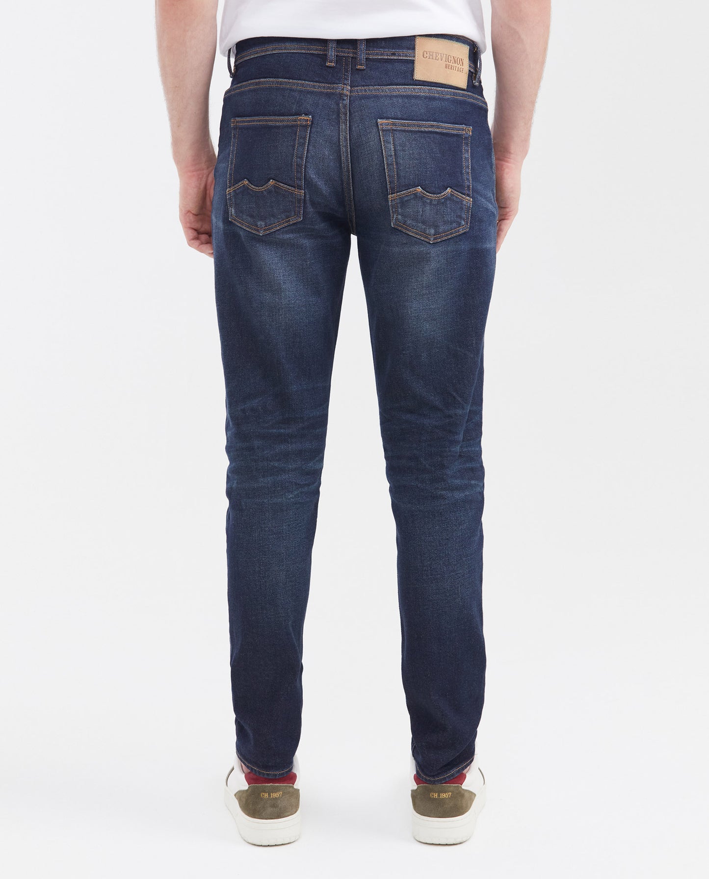 Men's Jeans Super Slim Fit, Low Rise, Super Slim Leg - Dark Blue - 3