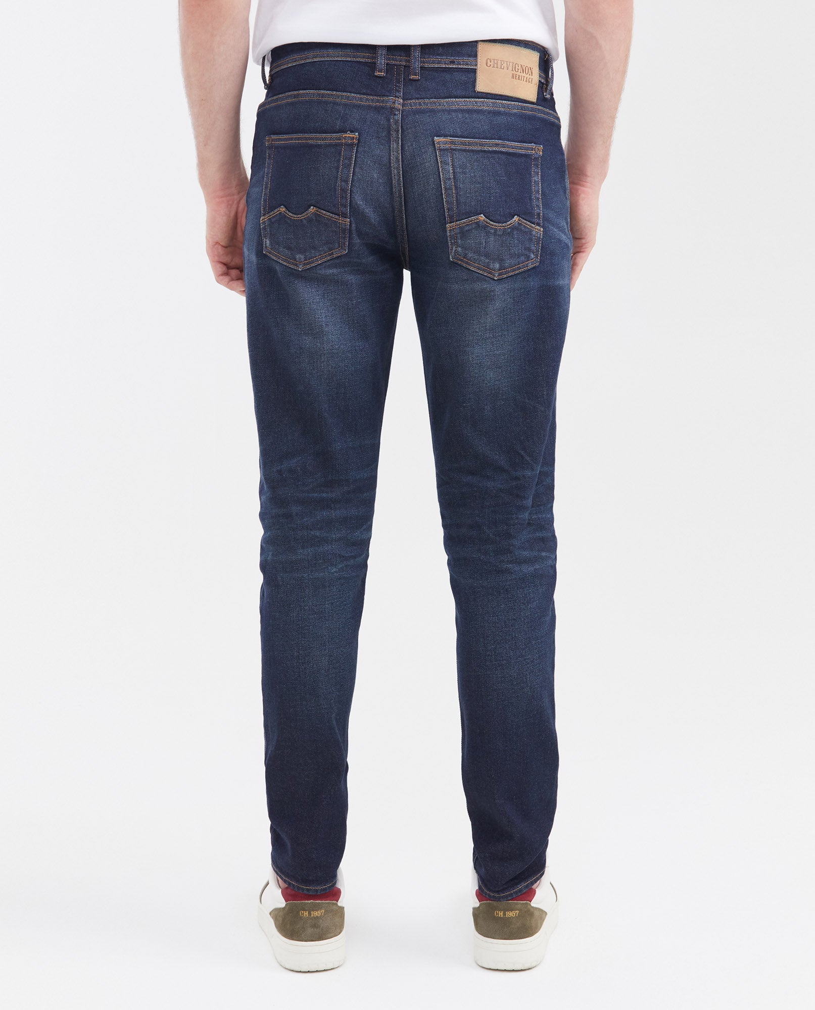 Men's Jeans Super Slim Fit, Low Rise, Super Slim Leg - Dark Blue - 3