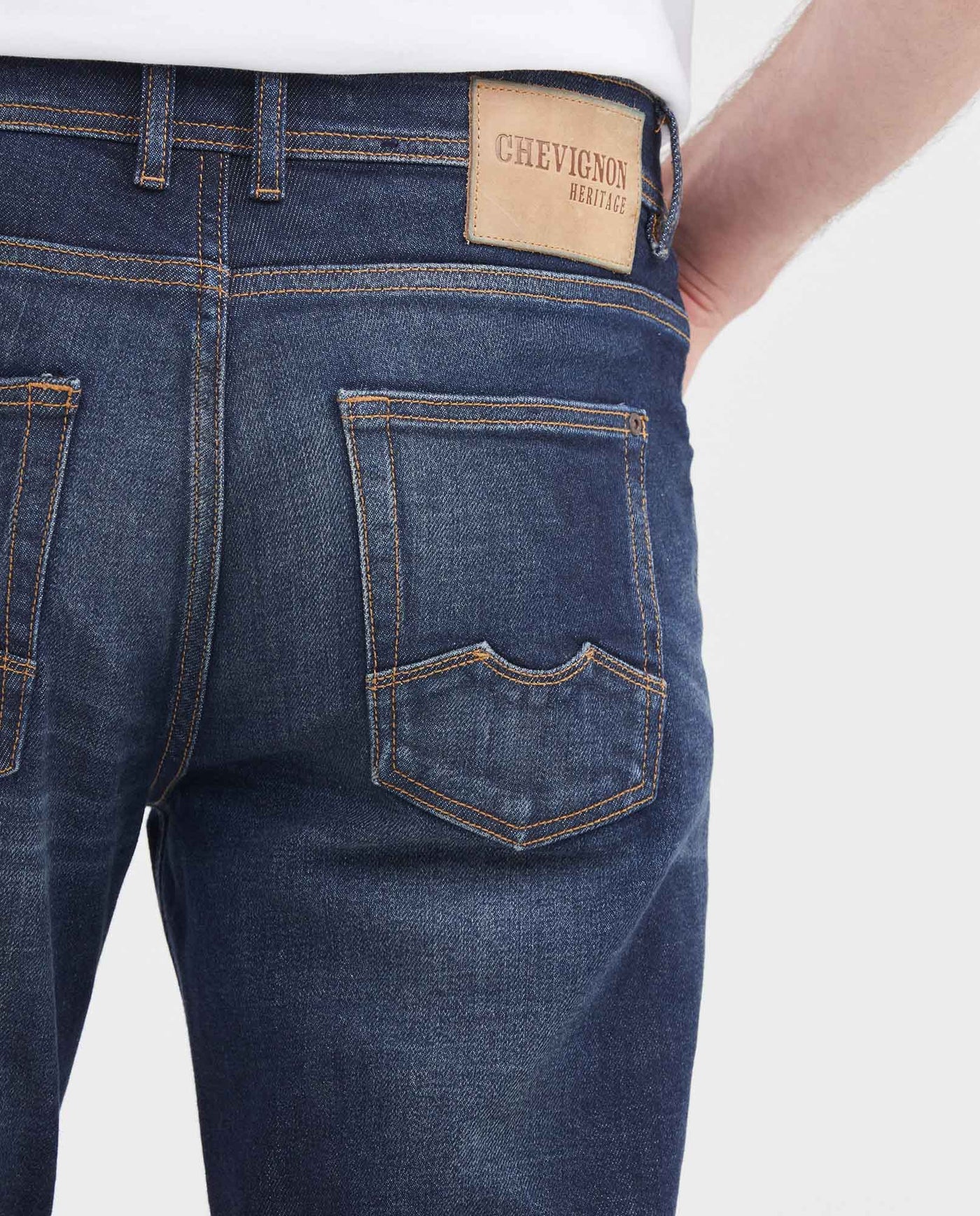 Men's Jeans, Skinny Fit - Dark Blue 332G454 - 4