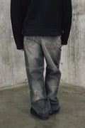 Mens Relaxed Fit Gray Jeans - Special Collection - Gray 63_332H201_GRI194305_4