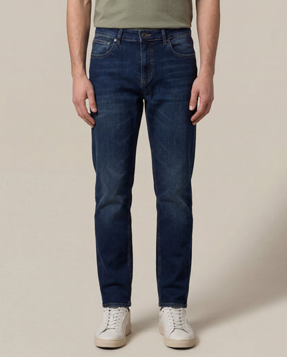 Mens Straight Fit Medium Wash Jeans - Blue 63_335G067_AZU184140_0