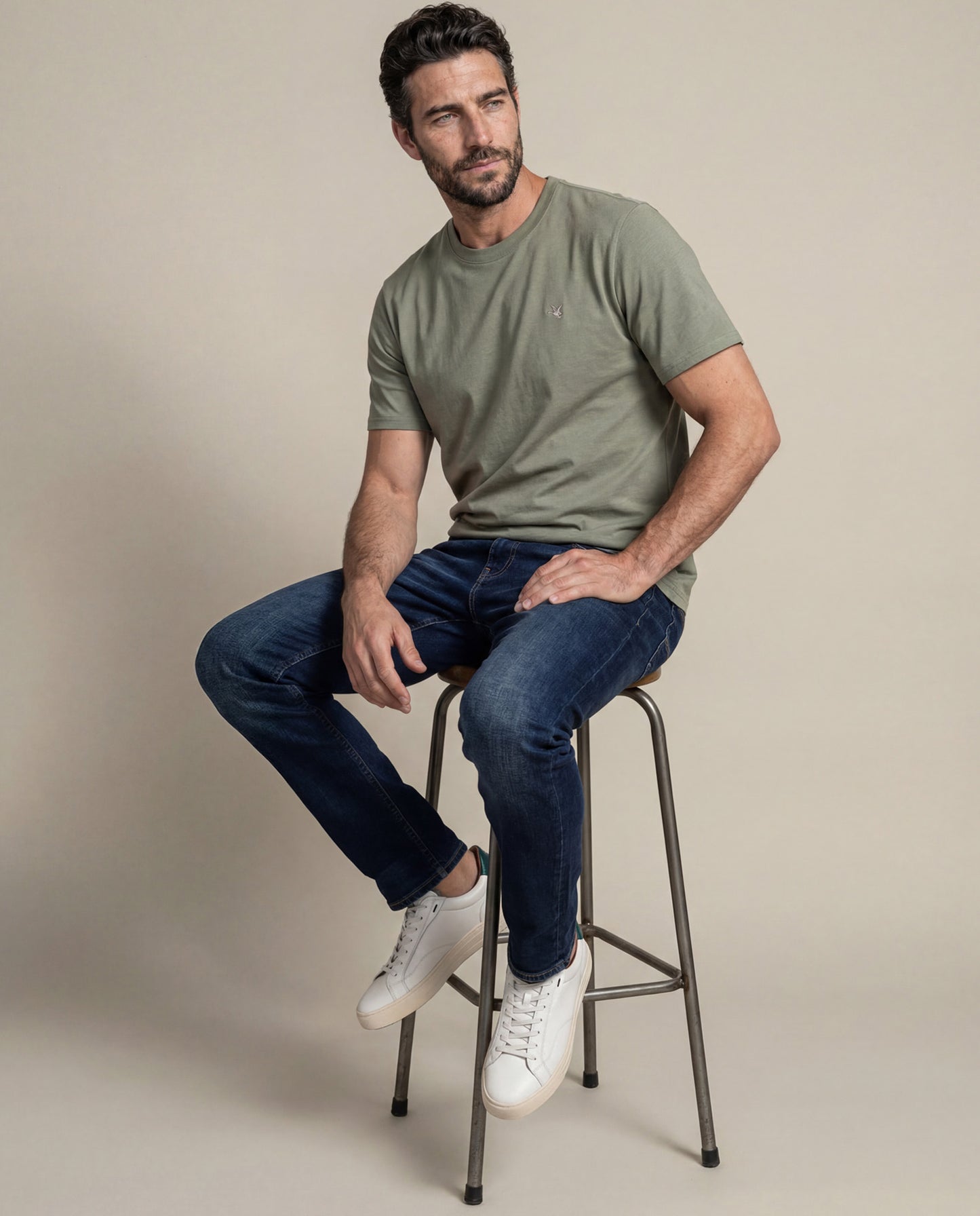 Mens Straight Fit Medium Wash Jeans - Blue 63_335G067_AZU184140_3