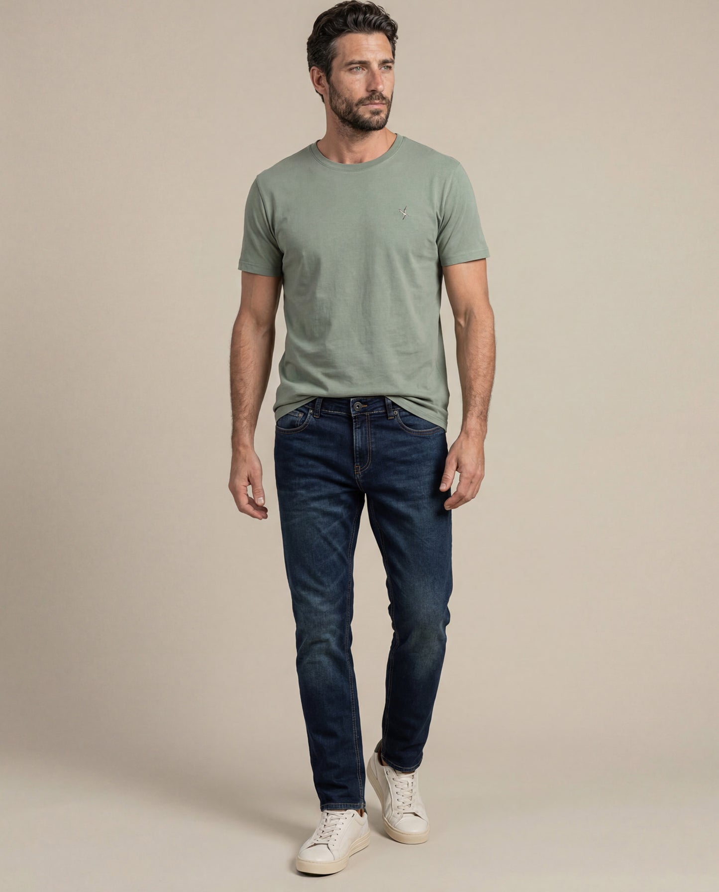 Mens Straight Fit Medium Wash Jeans - Blue 63_335G067_AZU184140_4