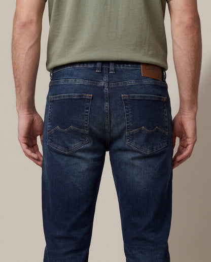 Mens Straight Fit Medium Wash Jeans - Blue 63_335G067_AZU184140_7