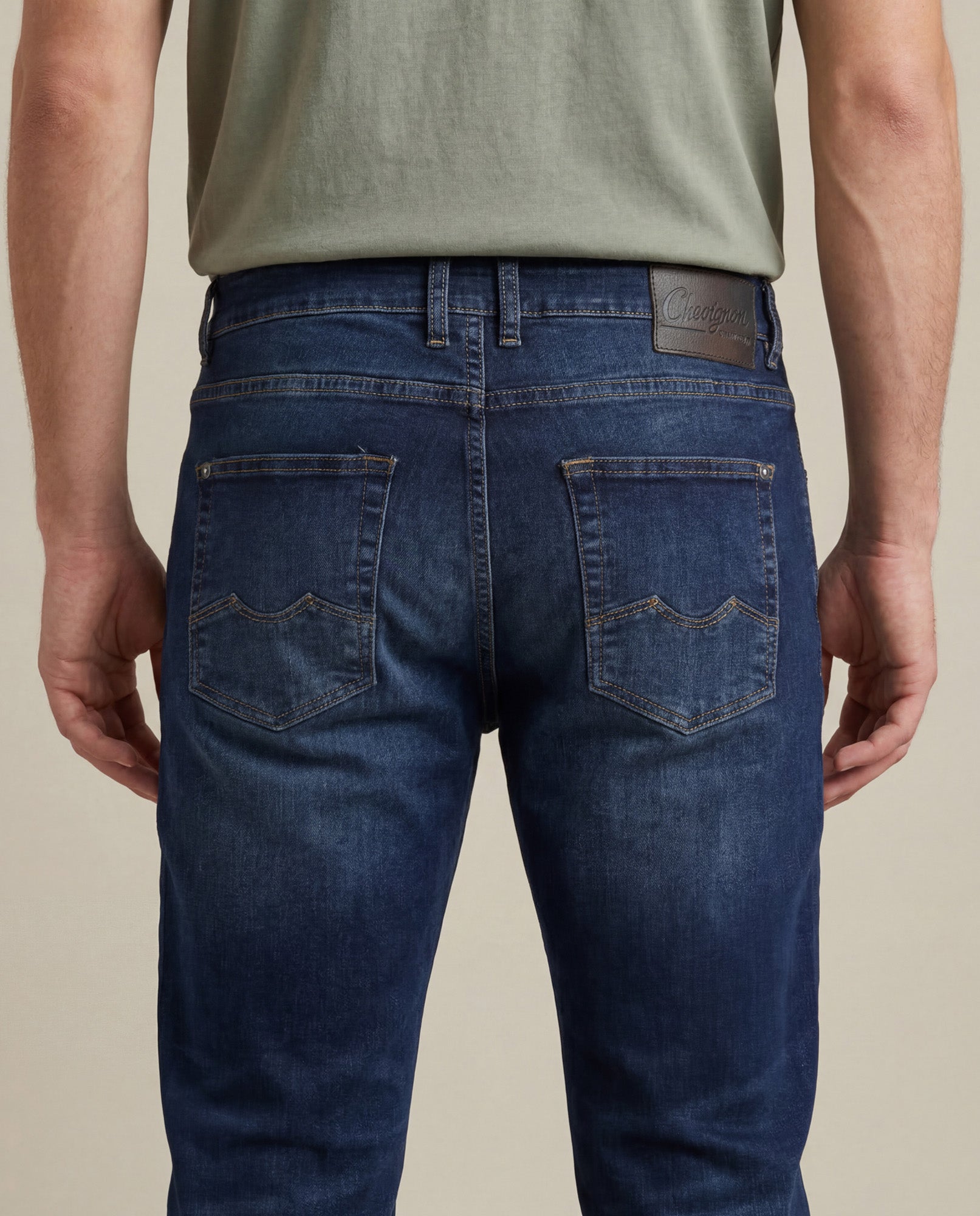 Mens Skinny Dark Wash Jeans - Blue 63_335H002_AZU194052_7