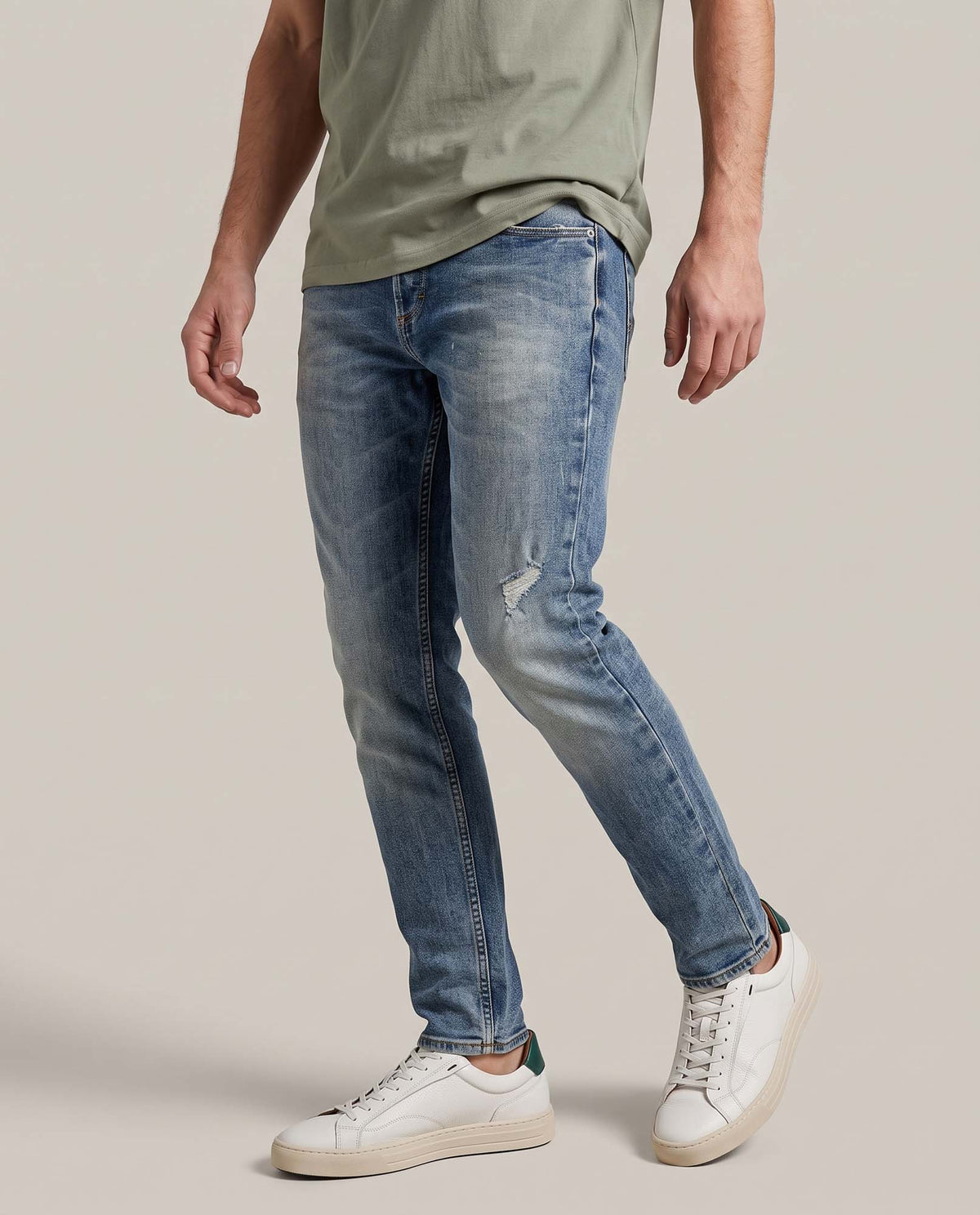 Men´s Distressed Slim Jeans - Blue 63_335H011_AZU184140_4