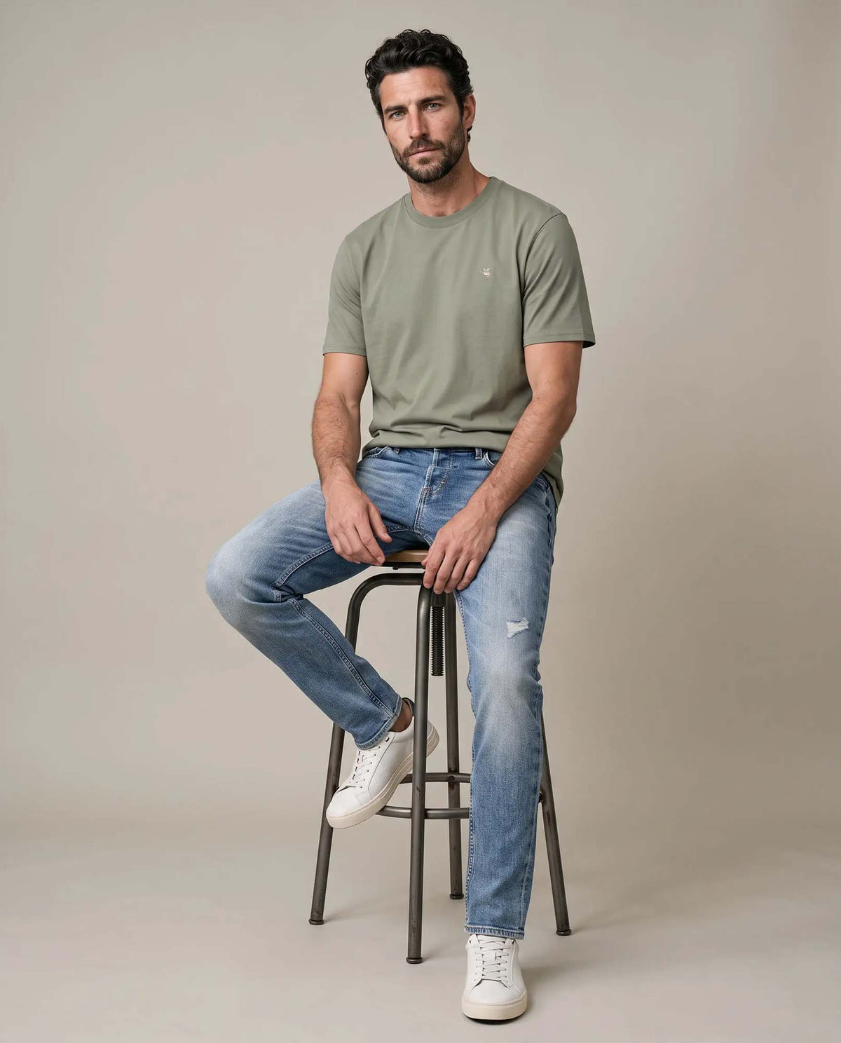 Men´s Distressed Slim Jeans - Blue 63_335H011_AZU184140_7