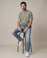 Men´s Distressed Slim Jeans - Blue 63_335H011_AZU184140_7