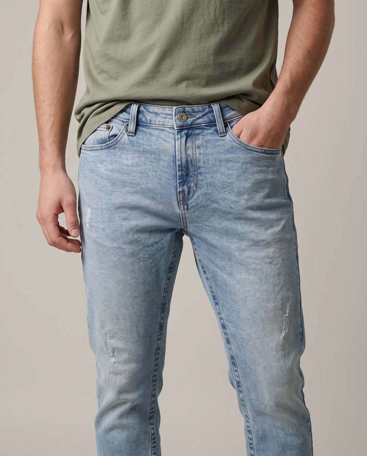 Men´s Distressed Slim Jeans - Blue 63_335H013_AZU154020_3