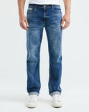 JEANS RELAXED FIT DE TIRO ALTO EN LAVADO OSCURO