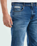 RELAXED FIT HIGH-RISE JEANS IN DARK WASH RL0014