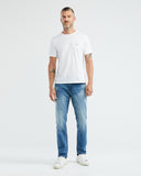 STRAIGHT FIT MID-RISE JEANS IN MEDIUM WASH ST039