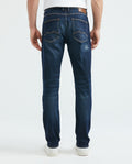 Men's Morrison Jeans Straight Fit Dark Wash Destroyer Rips 339E012 - 4