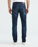 STRAIGHT FIT MID-RISE JEANS IN ULTRA DARK WASH ST041