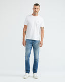 STRAIGHT FIT MID-RISE JEANS IN MEDIUM WASH ST044