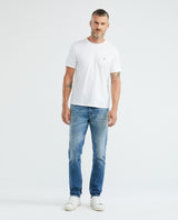 Men's Morrison Jeans Straight Fit Medium Wash Prominent Whiskering PIW Blend 339E014 - 2