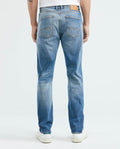 Men's Morrison Jeans Straight Fit Medium Wash Prominent Whiskering PIW Blend 339E014 - 4